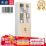 天迎文件柜铁皮柜钢制办公室简约书柜带锁2米高TY-WJ2156