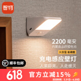 智物智物智能入户感应灯壁灯人体感应灯夜灯充电感应灯免布线长续航 人体感应款（暖白光）