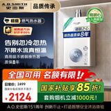 史密斯（A.O.SMITH）佳尼特13升精钢燃气热水器 国家补贴 不锈钢换热器包8年  精控恒温  抗风防冻家用天然气JSQ26-TC1