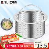 拜杰不锈钢厨房水槽过滤网下水道过滤网洗菜盆洗碗池漏网（小提篮）