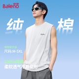 班尼路（Baleno）纯棉背心男夏季美式潮牌男款运动坎肩休闲宽松设计感男士无袖上衣