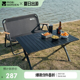 牧高笛（MOBIGARDEN）蛋卷桌 户外露营野餐轻量家用折叠蛋卷桌山涧M NX22665010 曜石黑