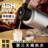 名锐保温壶家用焖茶壶水壶暖壶泡茶水瓶壶 【抗菌316】灰1600ML+智能款