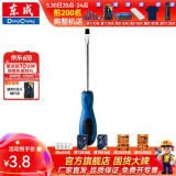 东成 手动工具橡塑柄螺丝刀带强磁性家用螺丝批起子工具 一字螺丝刀（东成/双色柄）5*100
