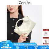蔻一（Cnoles）斜挎包包女士小众高级感菱格单肩小手提包生日礼物送女友老婆