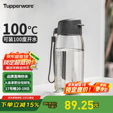 特百惠（Tupperware）乐趣550ML塑料杯夏季男女学生便携运动水杯子大容量双饮口 都市灰