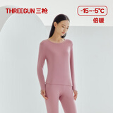 三枪【加厚暖绒棉】保暖内衣女士厚实立绒高弹圆领棉衣裤礼盒套装