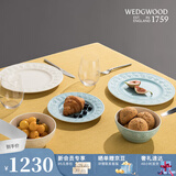 WEDGWOOD欢愉假日餐盘陶瓷餐盘家用菜盘情侣餐具套装奢礼速达 欢愉假日蓝白两人食中餐套组 6头
