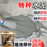 凯诺森水泥地面修补高标号白水泥速干快干防水水泥自流平抗裂砂浆堵漏王 促销（限1件）3斤-特种灰水泥