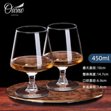 路易治·波米奥尼 进口无铅水晶玻璃白兰地酒杯洋酒杯威士忌杯烈酒杯 OWNO白兰地杯450ml 两支
