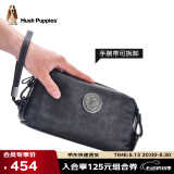 暇步士（Hush Puppies）男士手包轻奢高档品牌真皮商务手抓包2025新款头层牛皮双色手拿包 银灰色HA-1811711W-5813