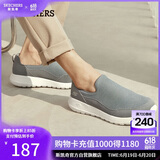 斯凯奇（Skechers）男鞋夏季一脚蹬健步鞋软底透气网面休闲运动鞋54626
