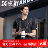 卓尔（K&F CONCEPT）KF13.115V1相机背带腕带快拆肩带适用于佳能索尼徕卡微单反斜跨解压相机肩带单反挂绳挂脖幻夜黑
