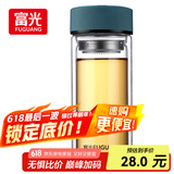 富光 男女士双层玻璃杯 高硼硅泡茶杯 茶水分离水杯带茶隔杯子500ml