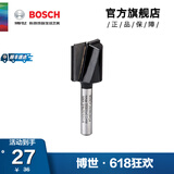 博世（BOSCH） 木工铣刀套装修边机刀头专业雕刻机锣刀套装修边刀1/4柄 【1支装】木工铣刀直刀19*19.6