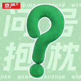 京严【明星同款】问号抱枕玩偶抱枕柔软护颈枕多功能沙发睡觉女生礼物 大号【牛油果绿】多巴胺居家摆件抱枕