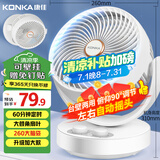 康佳（KONKA）空气循环扇家用风扇台式桌面电风扇轻音节能换气扇宿舍摇头壁挂电扇交流定频小风扇KXHS-1511-P