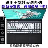 熙露 2025款华硕天选6Pro/5Pro/5/4/3键盘膜天选3/4Plus屏幕保护膜锐龙AI版/Air外壳贴纸 半透白色键盘膜 华硕天选3（酷睿/锐龙版15.6英寸）
