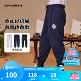 Converse匡威儿童装男童裤子春秋儿童运动裤小学生修身长裤秋冬季束脚裤子 藏青蓝-春秋毛圈 24批 160 /69 【建议身高158-170cm】