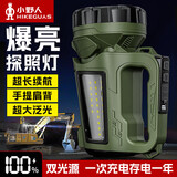 小野人手电筒强光超长续航野外生存超亮军家用应急巡逻工作手提探照矿灯