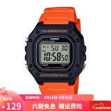卡西欧（CASIO）手表 复古防水学生电子表男女情侣夜光小方块 W-218H-4B2