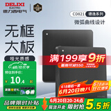德力西（DELIXI） 开关插座面板 CD821磨砂黑色暗装开关面板86型墙开带usb电脑插座 一开双控开关
