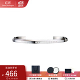 丹尼尔惠灵顿（DanielWellington）dw手镯 情侣款开口可调节经典简约时尚手环饰品 生日礼物送女友 典雅银【大号180mm】DW00400002