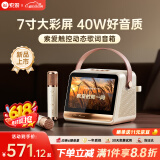 索爱（soaiy）GC520Pro 悬浮歌词蓝牙K歌音箱无线话筒麦克风一体式户外家庭用ktv六一儿童节男女唱歌生日礼物 白