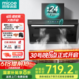 四季沐歌油烟机家用顶侧双吸抽油烟机大吸力厨房抽烟机脱排油烟机免拆自清洗抽烟机一级能效侧顶吸油烟机 [爆款升级]D50B-24爆吸|挥手启动|热清洗