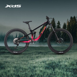 喜德盛山地自行车2025款烈马pro禧玛诺12速前后避震器油碟刹软尾越野车 霞影 12速 400MM