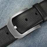 稻草人男士皮带针扣式真头层牛皮商务腰带休闲裤带生日礼物送父亲老公