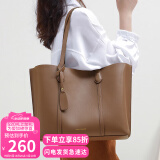 viney牛皮包包女包大容量托特包单肩包手提包生日520送女朋友礼物老婆