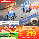 万和（Vanward）国家补贴20% 液化气燃气灶具不锈钢煤气炉双灶嵌入式4.5kW家用猛火一级能效家电以旧换新 B6B338XW