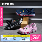 卡骆驰crocs洞洞鞋贝雅卡骆班轻便耐磨一脚蹬休闲鞋|205089 黑色/白色-066 45 (290mm)