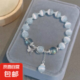 蝴蝶仿猫眼石小众月光白石手串女友闺蜜情侣饰品 蝴蝶款猫眼石手链