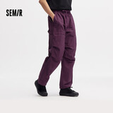 森马（Semir）【大促福袋】休闲裤男女简约百搭长裤夏季运动风潮流裤子 男-B款酒红【伞兵工装裤】 M