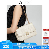蔻一（Cnoles）漫步象印牛皮女士高端链条包单肩斜挎包女走心生日礼物送女友老婆