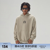 CHINISMCH字母印花连帽卫衣男潮牌美式宽松上衣重磅情侣帽衫 米咖色 XXL（推荐 170-200斤）