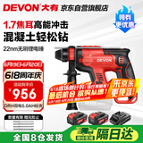 大有20V无刷充电电锤两用锂电锤冲击钻工业级电锤DRH双电5.0标充