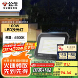 公牛（BULL）LED投光灯户外庭院工厂园林灯露营灯 IP65防水等级100W-6500K白光