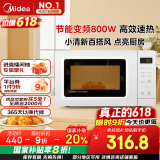 美的（Midea）变频小清新微波炉 液晶屏幕 磨砂面板 小型20L家用 匠心工艺（PM2002）