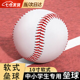 渔乐地带垒球小学生投掷软式专业棒球实心比赛训练用软球练习球 软式垒球10寸【一个】 【优选材质 耐磨性高】