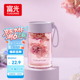 富光清然玻璃杯 高硼硅玻璃水杯子 女生便携牛奶咖啡高颜值茶杯330ml