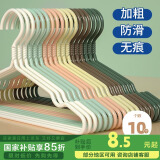 LYNN衣架 挂衣服防滑无痕衣挂架儿童成人家用加粗大号晾晒衣撑子10只