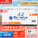 雪花（SNOWFLK）冰柜商用家用冷柜卧式大容量全冷冻柜展示柜 【1388数显】单温扩容|一级能效 空柜温度可达-30度丨铜管速冷低耗
