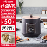 创迪（Tredy） 电压力锅多功能压力锅电高压锅旋钮控制一键排气 棕褐色 2.5L -升级顺丰升级陶瓷釉内胆