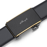 WILLIAMPOLO【已售10万】英皇保罗皮带男真皮自动扣青年腰带父亲节礼物送爸爸 黑金色（防刮耐磨） 115cm 选尺寸请联系客服