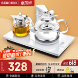 新功（SEKO） 智能全自动上水壶电热水壶玻璃保温电水壶茶台烧水壶泡茶电茶壶 F148/W34 1L 高硼硅玻璃煮茶壶(尺寸37*20)