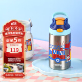 contigo康迪克儿童学生保温杯吸管杯400ml消防车与狗HBC-GIZ264VP+