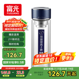 富光抗菌玻璃杯 双层高硼硅泡茶杯子 茶水分离杯 办公水杯男女士400ml